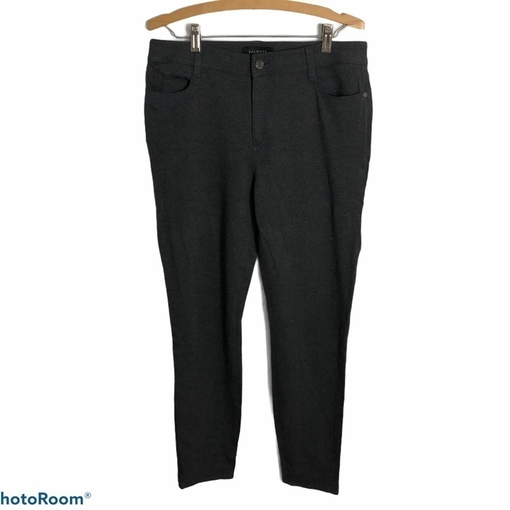 Talbots Gray Skinny Knit Pants Sz 8